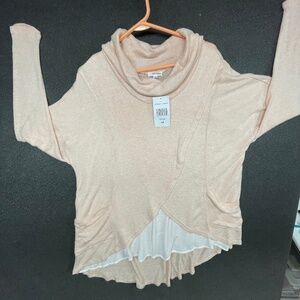 Brand: Eyeshadow, Pre-owned New Cowl Neck Sweater, 1X, Pink/Peach